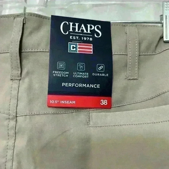 NWT Chaps Men’s Performance Flat Front Shorts Sz 38 Item#7B - Picture 5 of 6
